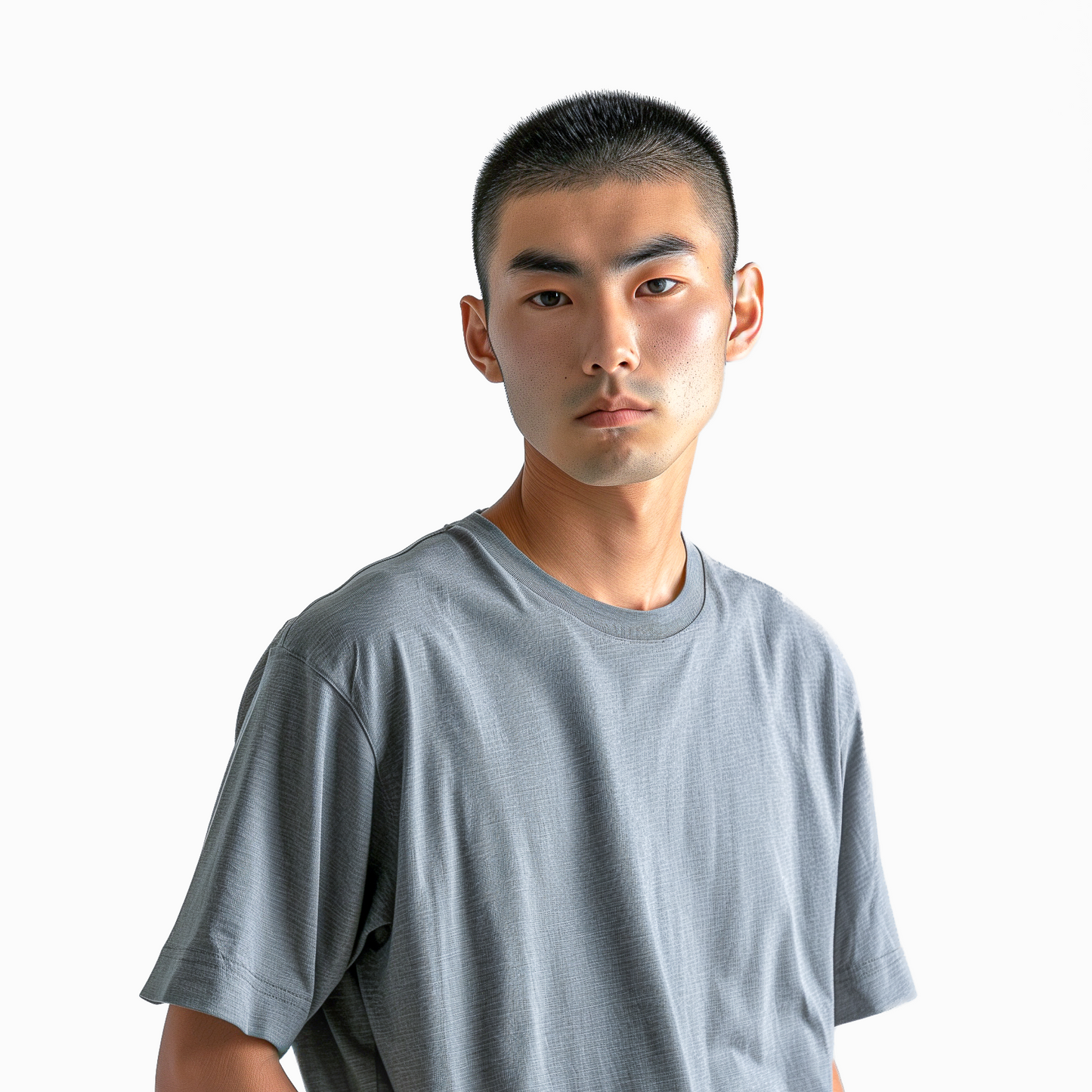 グレーのTシャツ