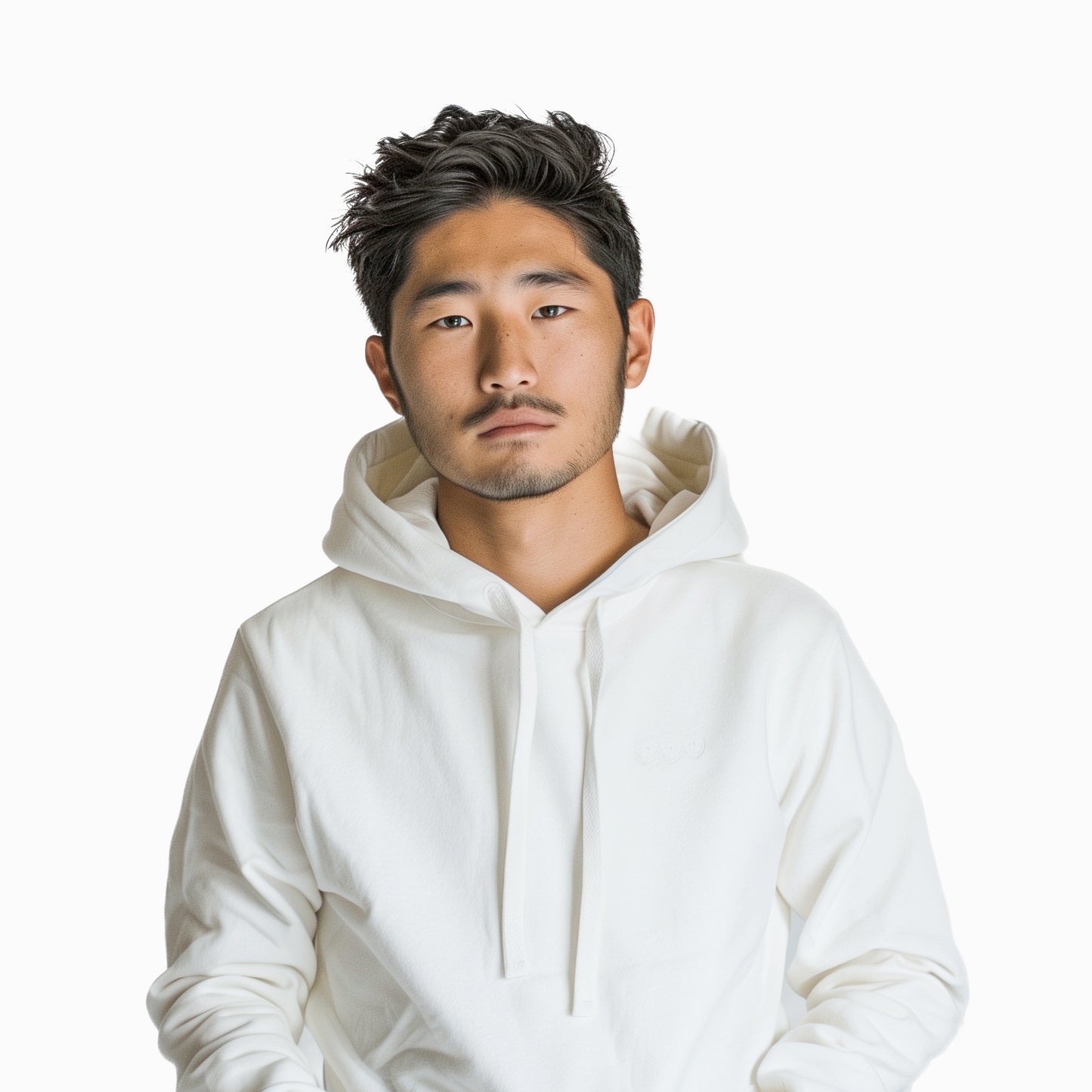 白いパーカー